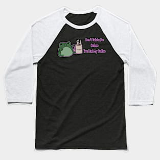 ASJD: Grumpy Coffee Frog Baseball T-Shirt